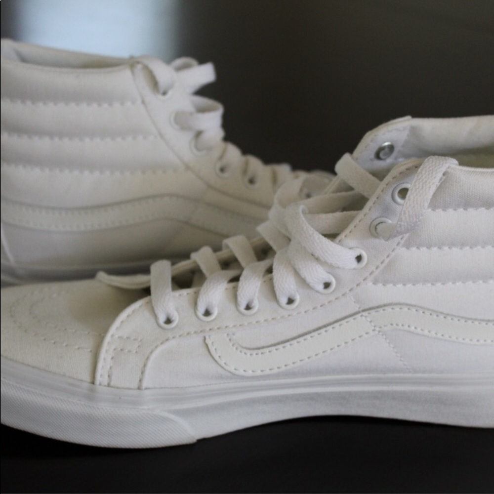 New White High Top Vans